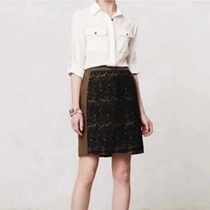 Anthropologie Maeve Women’s Size 6 Olive Skirt